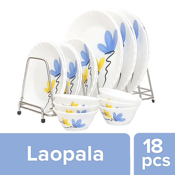 Buy LaOpala Dinner Set Opalware, Dancing Duo, Melody, White Online at Best Price of Rs 1350