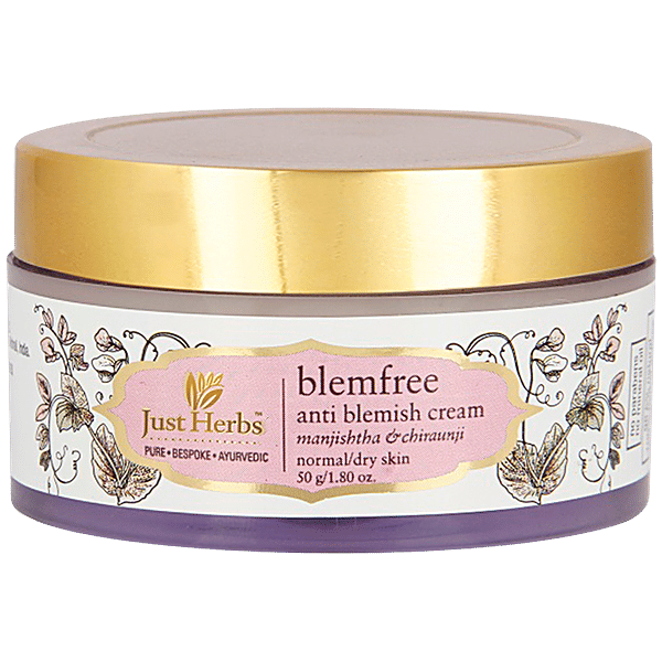 Buy Just Herbs Blemfree Anti Blemish Cream For Normal & Dry Skin