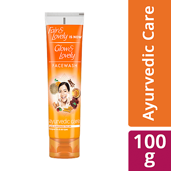 Buy Glow & Lovely Ayurvedic Care Face Wash Natural Healthy Glowing Skin
