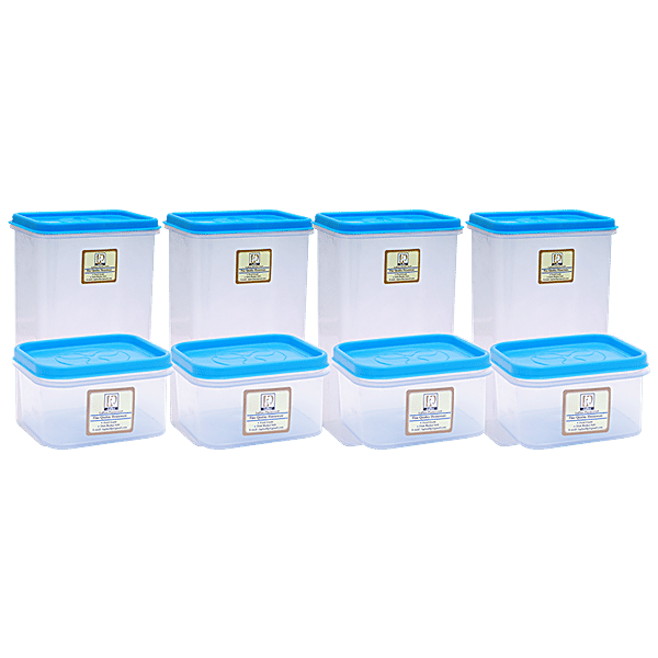 Buy Laplast Storewell Airtight Container with Blue Lid Transparent