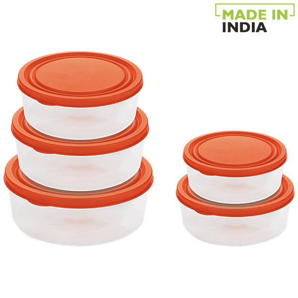 Buy Asian Diana Airseal Container with Red Lid Transparent, Plastic