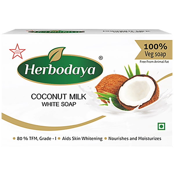 Buy Herbodaya Coconut Milk White Soap, 100 Veg Soap, 80 TFM Online at