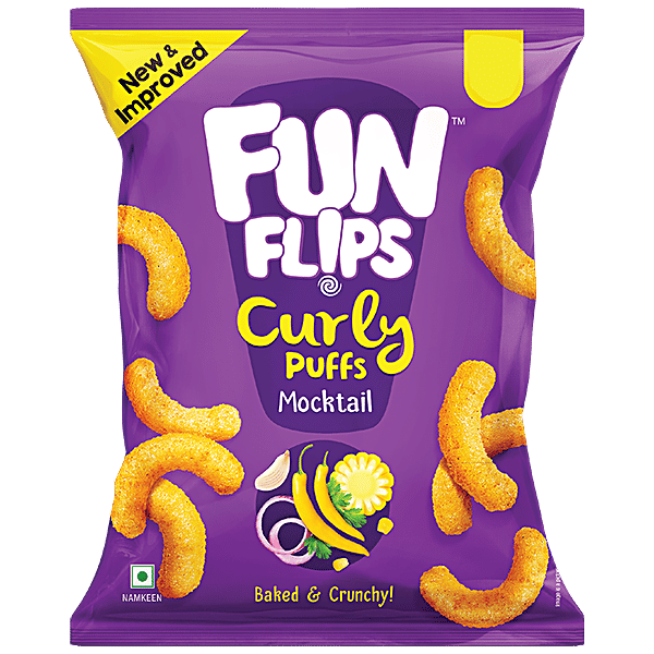 Buy Fun Flips Curly Puffs Mocktail, Baked Online at Best Price of Rs