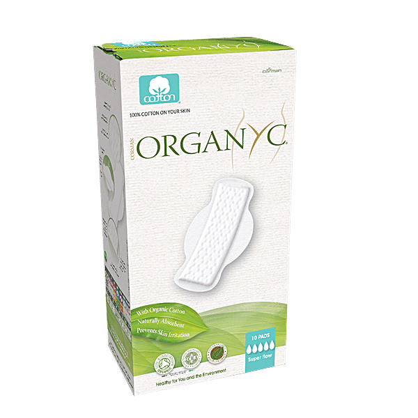Buy Organyc Sanitary Pads 100 Cotton, Super Flow, Prevents Skin