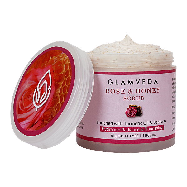 Buy Glamveda Face Scrub Rose & Honey, Hydration Radiance & Nourishing
