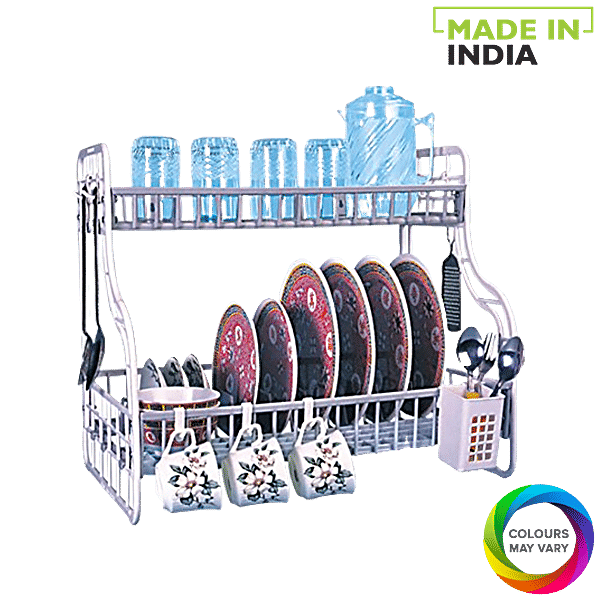 Buy Aristo Plastic Kitchen Rack/Kitchen Stand 2 Tier, Big, Assorted