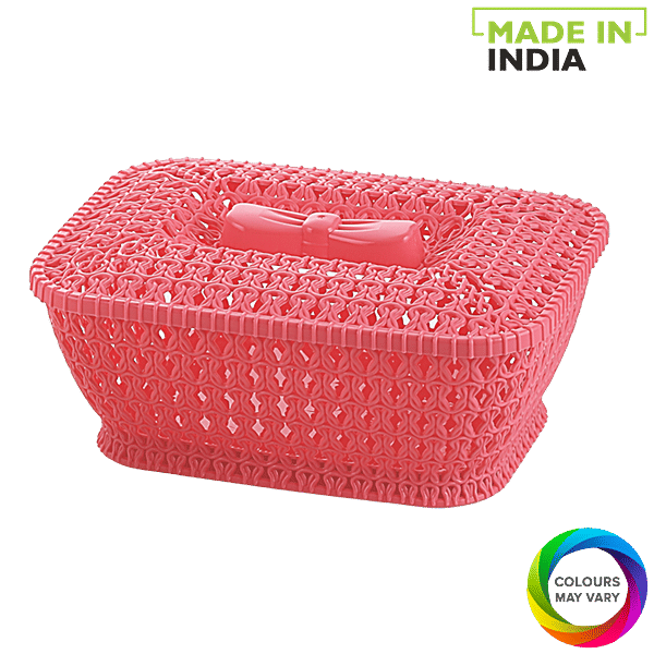 Buy Aristo Luxor Plastic Fruit & Vegetable Plastic Basket With Lid