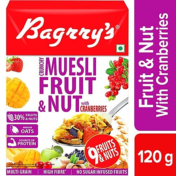 Buy Bagrrys Crunchy Muesli Fruit & Nut With Cranberries Online at