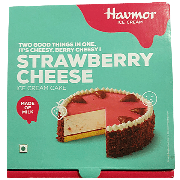 Buy Havmor Strawberry Cheese Ice Cream Cake Made of Milk Online at Best Price of Rs 500