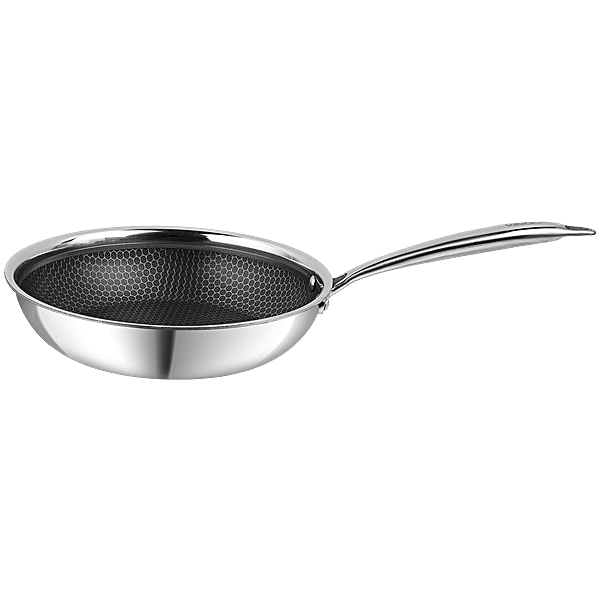 Buy Vinod Stainless Steel Fry Pan 3 Layer, Induction Base, Non Stick