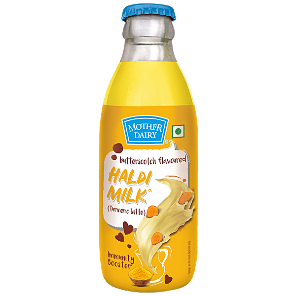 Buy Mother Dairy Haldi Milk Butterscotch Flavoured Online at Best