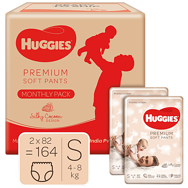 Buy Huggies Premium Soft Diaper Pants Monthly pack, Small, Silky