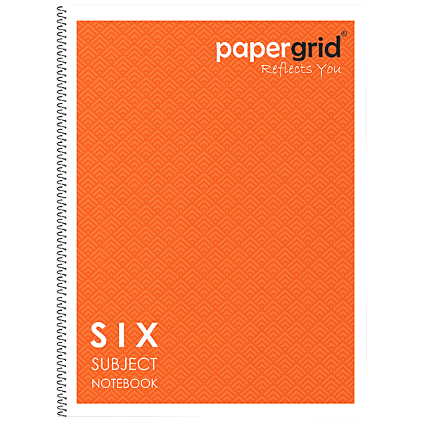Buy Papergrid Spiral Notebook Single Line, 6 Subjects, 300 Pages Online at Best Price of Rs