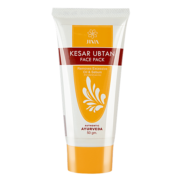 Buy Jiva Ayurveda Kesar Ubtan Face Pack Removes Excessive Oil & Sebum