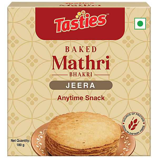 Buy Tasties Bhakri Baked Mathri - Jeera Online at Best Price of Rs 65 ...