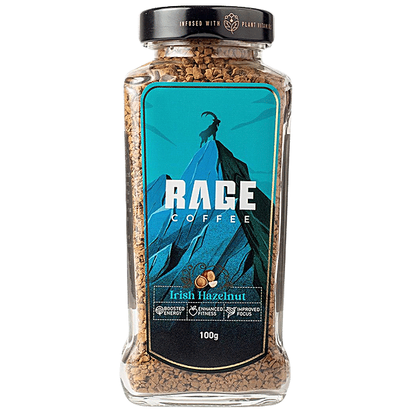 Buy Rage Coffee Irish Hazelnut Flavour Premium Arabica Instant Coffee