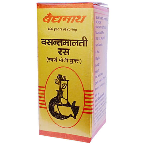 Buy Baidyanath Nagpur Vasant Malti Ras With Gold For Dry Cough Online