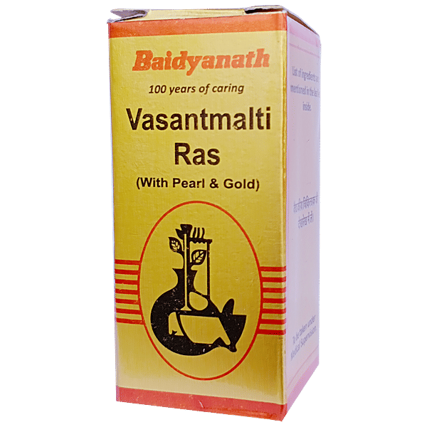 Buy Baidyanath Nagpur Vasant Malti Ras Tablets With Gold, For Dry