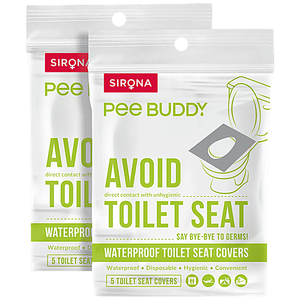 Buy Peebuddy Waterproof Toilet Seat Cover - 5 Sheets (Pack of 2), No  Direct Contact with Unhygienic Seats, Easy To Dispose, Nature Friendly
