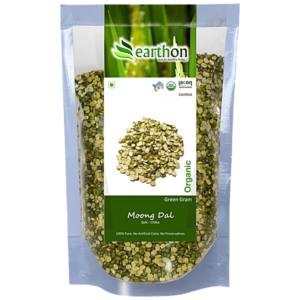 Buy Earthon Organic Moong Dal Green Gram Split With Skin Online at Best Price of Rs 129