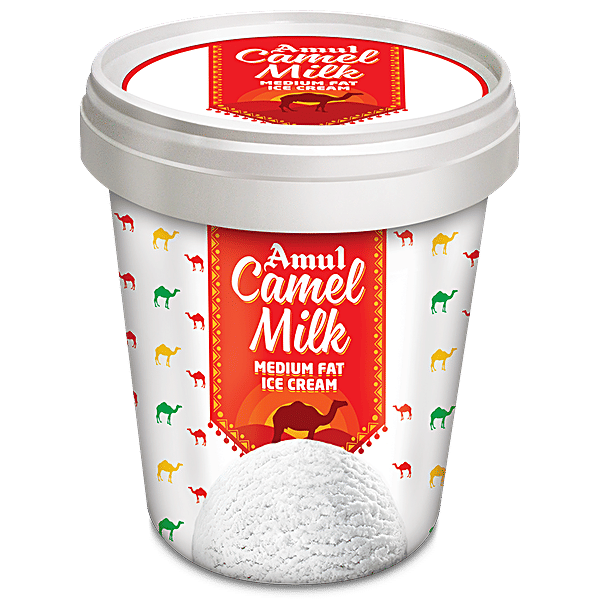 Buy Amul Ice Cream Camel Milk, Medium Fat Online at Best Price of Rs
