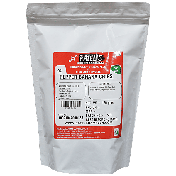 Buy Patel's Chips and Crisps Pepper Banana Chips Online at Best Price