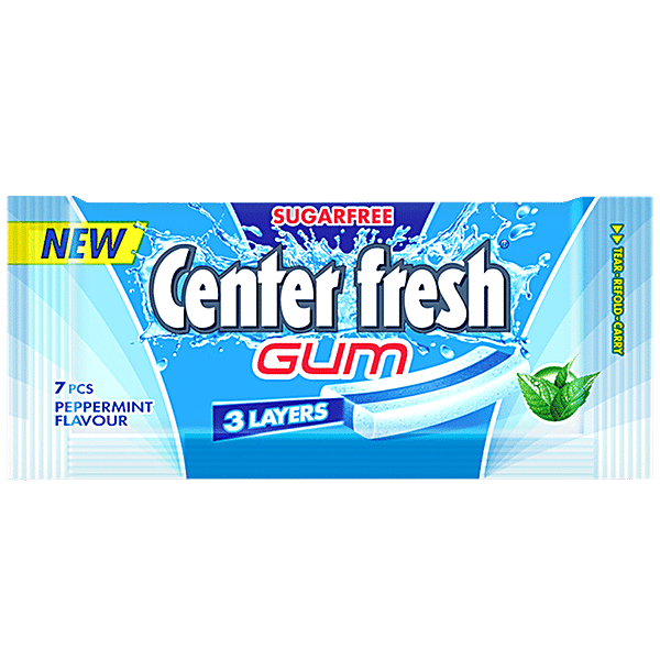 Buy Center Fresh 3 Layer Gum - Sugarfreee Peppermint Flavour Online at ...