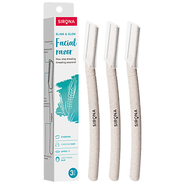 Buy SIRONA Blink and Glow Eyebrow & Face Razor for Painfree Facial Hair