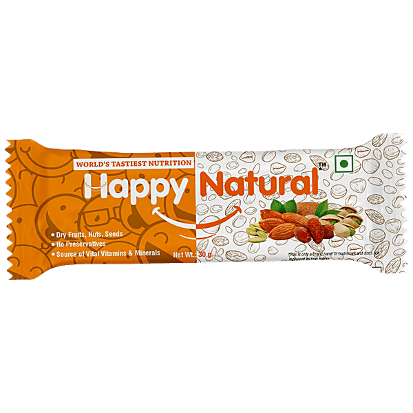 Buy Happy Bar Natural Energy Bar With Dry Fruits, Nuts, Seeds Online at