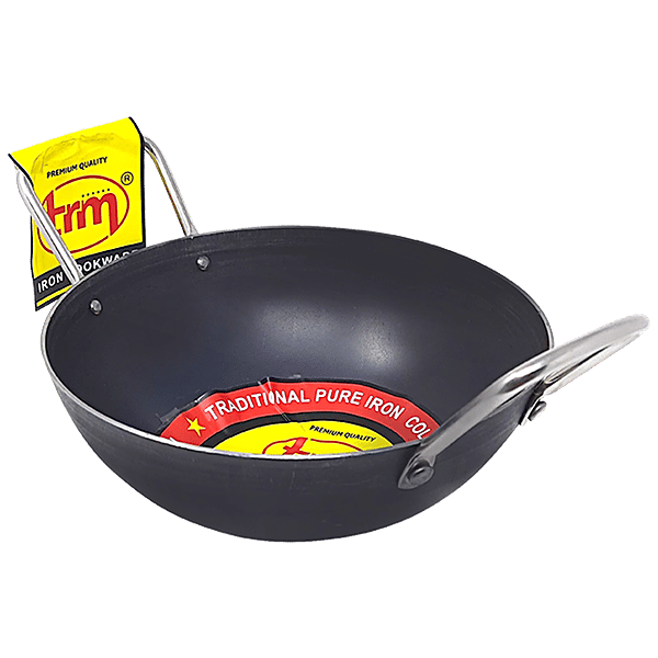 Buy Trm Pure Iron Kadai 18 cm , with Handle Online at Best Price of