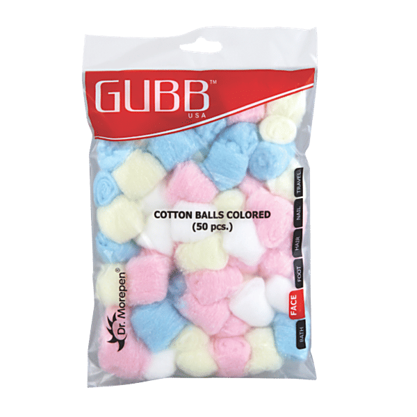Buy Gubb Coloured Cotton Balls For Makeup Removal Online at Best