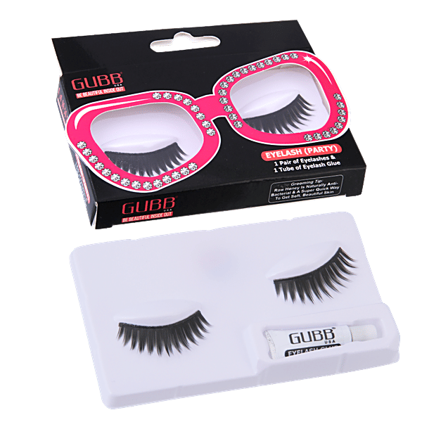 Buy Gubb False Eyelashes Set With Glue Party Style Online at Best