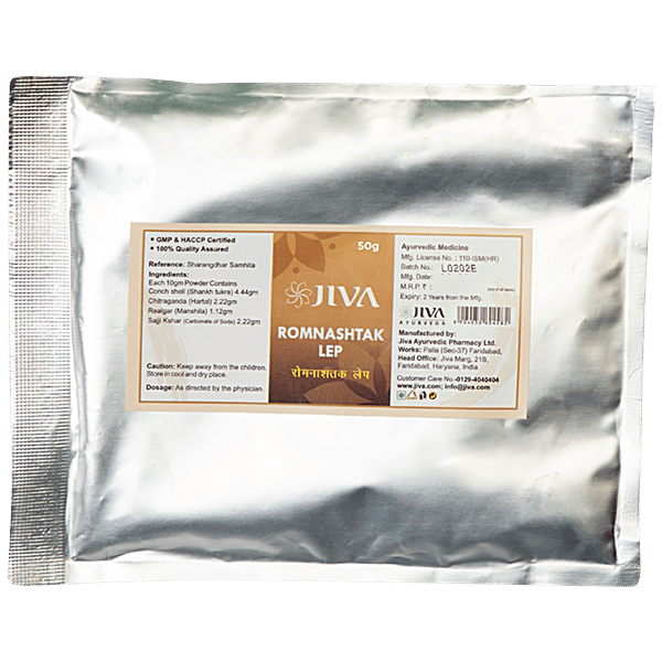 Buy Jiva Ayurveda Romnashtak Lep Removes Unwanted Hair & Prevents