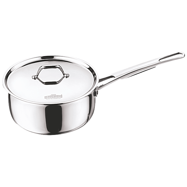 Buy Kitchen Essentials Stainless Steel Saucepan 3 Layer Coating, Induction Base, 16 cm, With