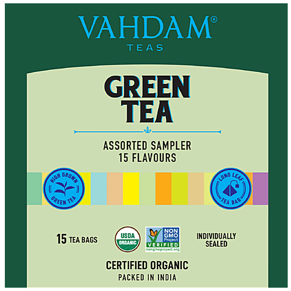 Buy Vahdam Organic Green Tea Sampler Pack Top Selling Green Teas For