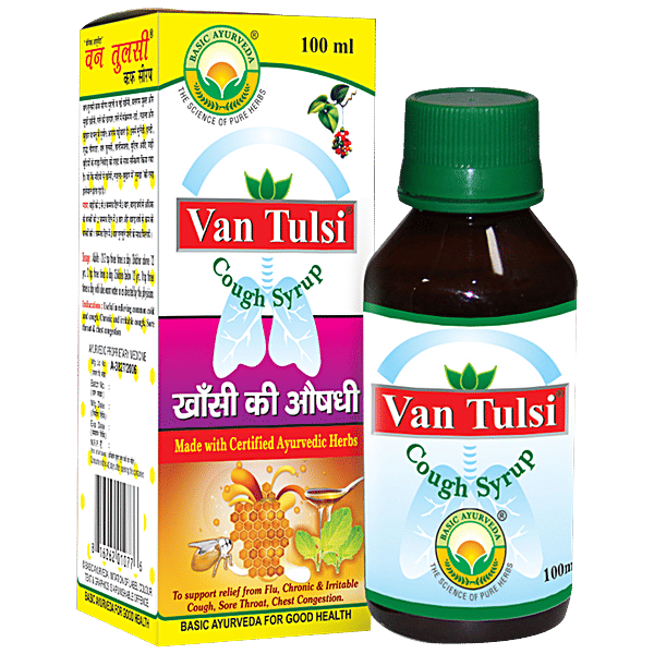Buy Basic Ayurveda Van Tulsi Cough Syrup Common Cold & Cough , Anti