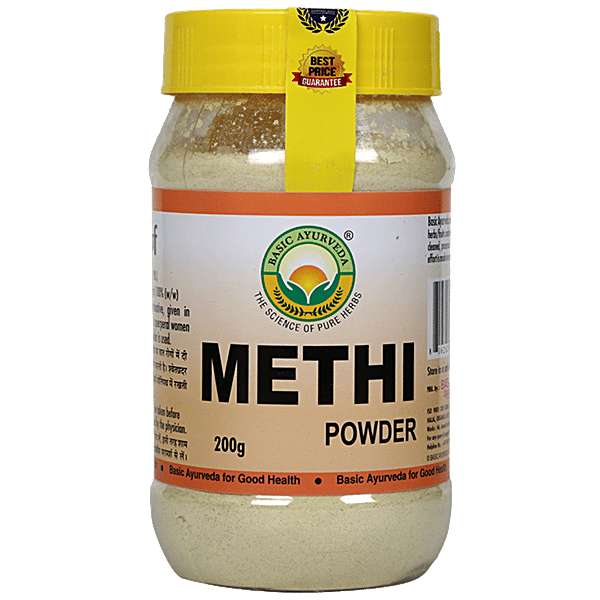 Buy Basic Ayurveda Methi Powder Control Blood Pressure & Reduce Signs