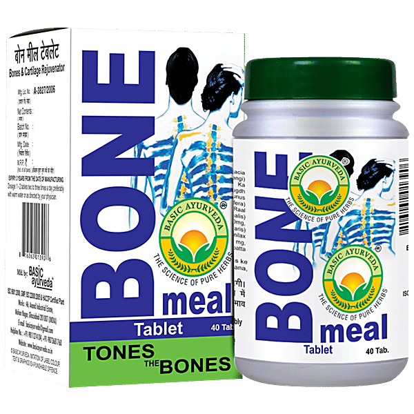 Buy Basic Ayurveda Bone Meal Tablets Helpful in Osteoporosis & Low Bone Density Online at Best