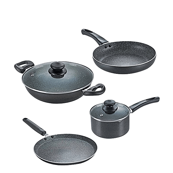 Buy Prestige Omega Deluxe Granite Aluminum NonStick Cookware Set Online at Best Price of Rs