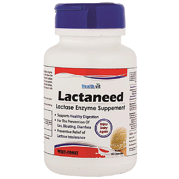 Buy Healthvit Lactaneed Lactase Enzyme Supplement Capsule For Lactose