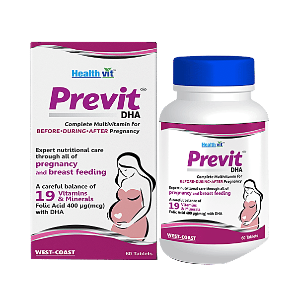 Buy Healthvit Previt DHA Multivitamin Tablet For Before, During