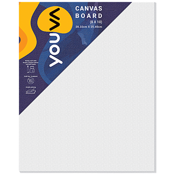 Buy Navneet Youva Canvas Board 8" x 10" Online at Best Price of Rs 62