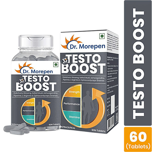 Buy Dr. Morepen Testosterone Booster Tablets For Men, Increases