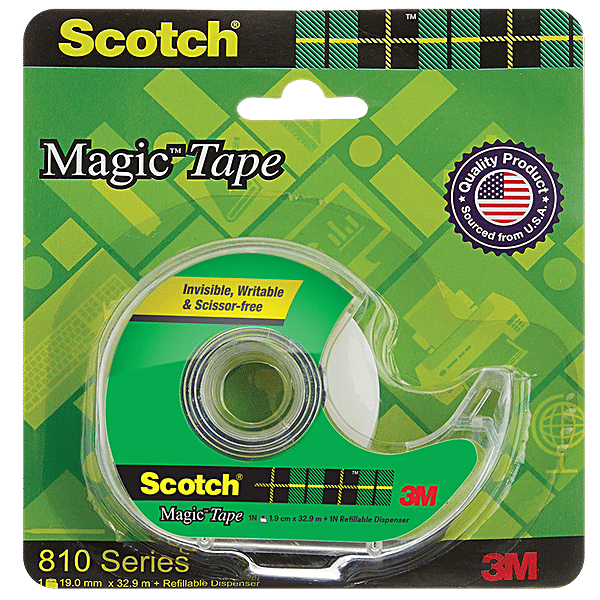 Buy Scotch Magic Tape Dispenser & Roll 810D, 2 cm x 32.9 m Online at