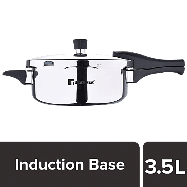 Buy Bergner Argent Elements TriPly Stainless Steel Outer Lid Pressure Cooker Pan Induction