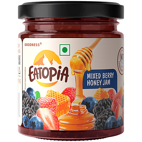 Buy Eatopia Eatopia Mixed Berry Honey Jam Online at Best Price of  