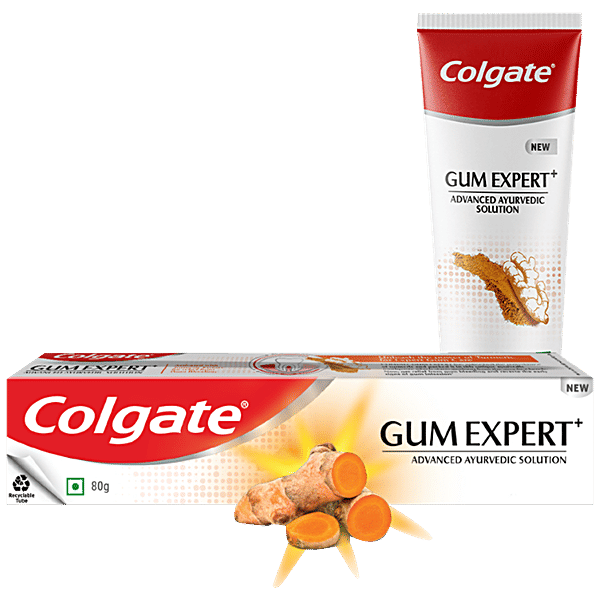Buy Colgate Gum Expert Advanced Ayurvedic Solution Toothpaste, With Turmeric Extract For