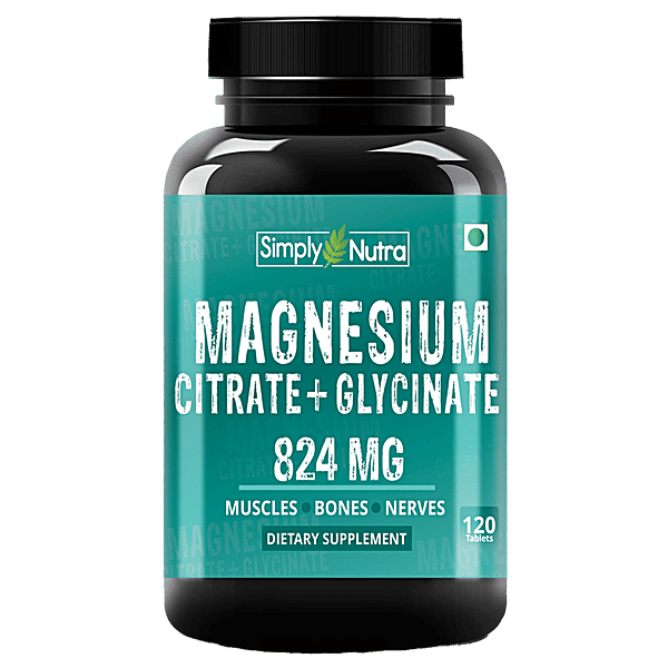 Buy Simply Nutra Magnesium Citrate & Glycinate Tablets For Stronger