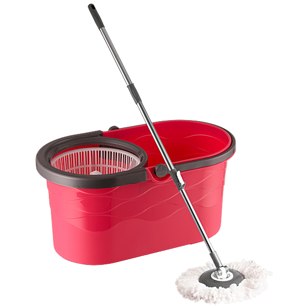 Buy Polyset Wave Mop Bucket With Inbuilt Spinner Plastic, Pink Online at Best Price of Rs 799