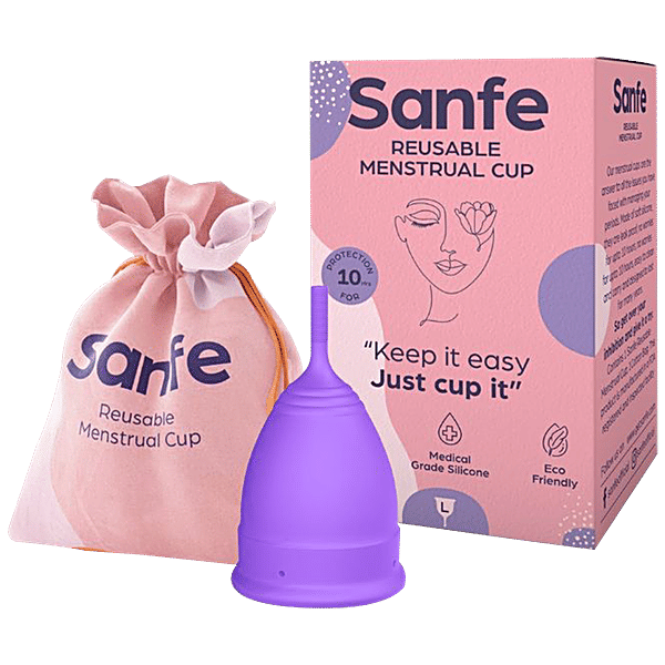 Buy Sanfe Reusable Menstrual Cup With No Rashes, Leakage Or Odour